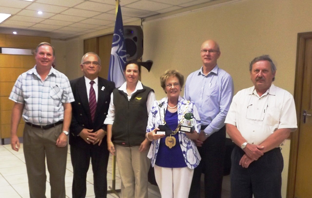 Left to Right: Johan Van Taak (Manager: Waste Management), Coenie Groenewald (Municipal Manager), Liezl Bezuidenhout (Manager: Environmental Services), Ald. Nicolette Botha-Guthrie (Executive Mayor) and Steven Muller (Director: Infrastructure and Planning)