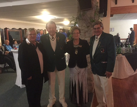 (From left to right) Almarie du Toit (President of Boland Bowls), Alan Freeman (President of Bowls South Africa), Executive Mayor Nicolette Botha-Guthrie, Kallie Haupt (Vice President of Bowls South Africa) pictured at the opening of the 2015 Bowls South Africa Mixed Pairs Championship